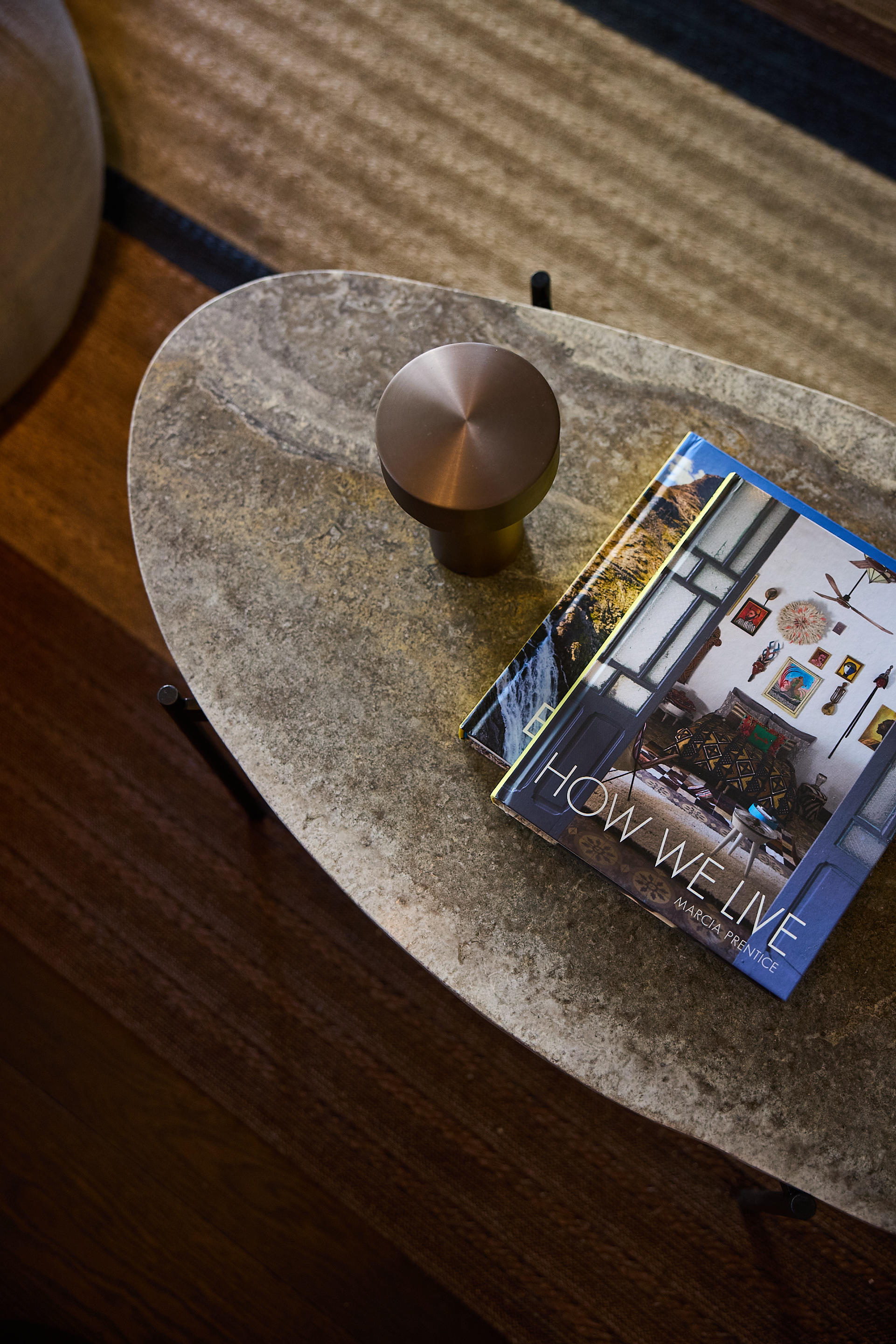Sustainable Materials in the Lobby Table with books from Sustainable materials in the lobby