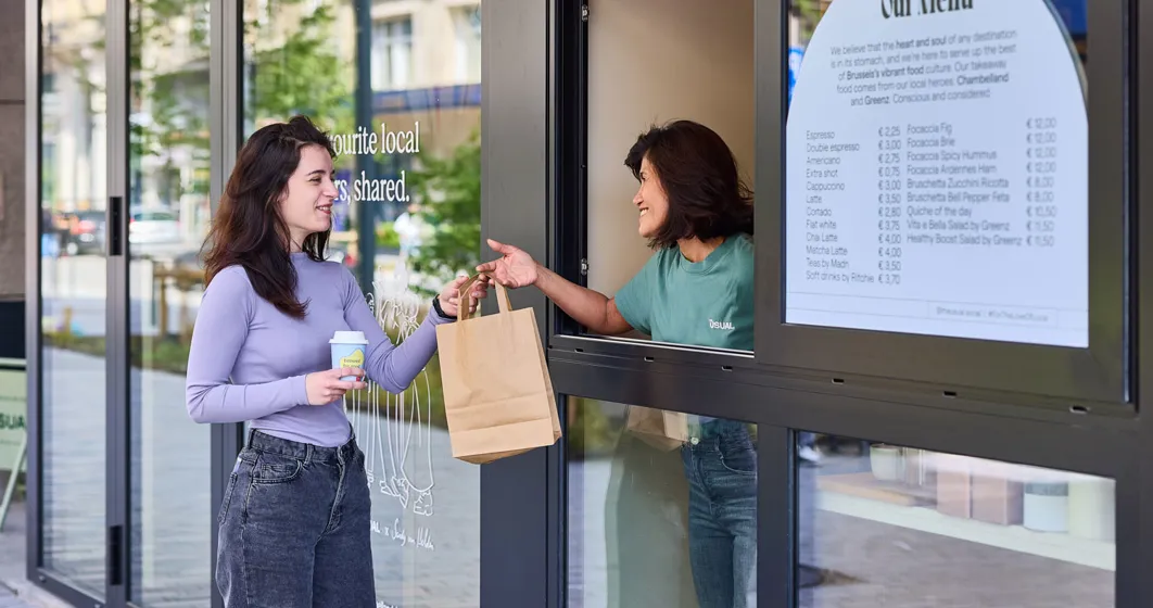 takeaway window at the usual brussels