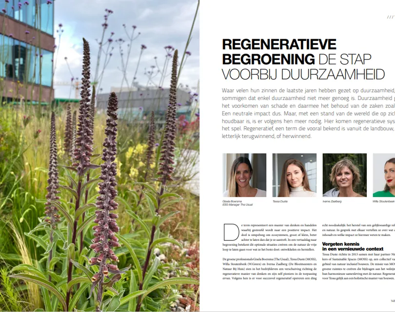CG Concept Belgium featuring The Usual  Article on Regenerative Greening The Step before sustainability