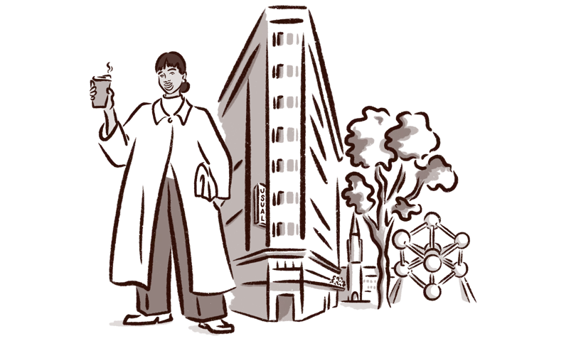 Brussels Hotel Facade Illustration Brussels Hotel Facade Illustration